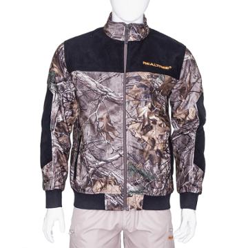 Men's Earthletics Camo Bonded Microfleece Jacket, Size: Xl, Black