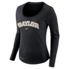 Women's Nike Baylor Bears Slubbed Dri-fit Tee, Size: Medium, Black