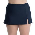 Plus Size Upstream Solid Skirtini Bottoms, Women's, Size: 20 W, Blue (navy)