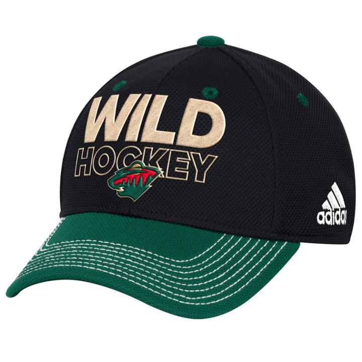 Adult Adidas Minnesota Wild Locker Room Flex-fit Cap, Men's, Size: L/xl, Black