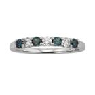 14k White Gold 1/2-ct. T.w. Igl Certified Blue And White Diamond Ring, Women's, Size: 8