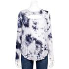 Juniors' Grayson Threads Tie-dye Cutout Tee, Teens, Size: Large, White