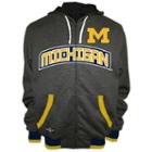 Men's Franchise Club Michigan Wolverines Power Play Reversible Hooded Jacket, Size: Xl, Grey