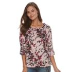 Women's Croft & Barrow&reg; Patterned Tunic Top, Size: Xl, Pink