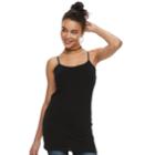 Juniors' So&reg; Tunic Cami, Teens, Size: Xs, Black