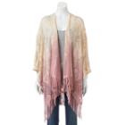 Sonoma Goods For Life&trade; Ombre Open-knit Ruana, Women's, White Oth