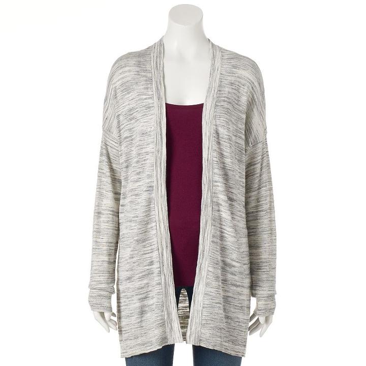Women's Sonoma Goods For Life&trade; Marled Cardigan, Size: Large, Med Grey