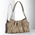 Simply Vera Vera Wang Alicia Chain Link Pleated Hobo, Women's, Brown
