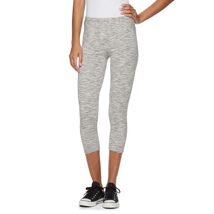 Juniors' So&reg; Capri Leggings, Girl's, Size: Small, Med Grey