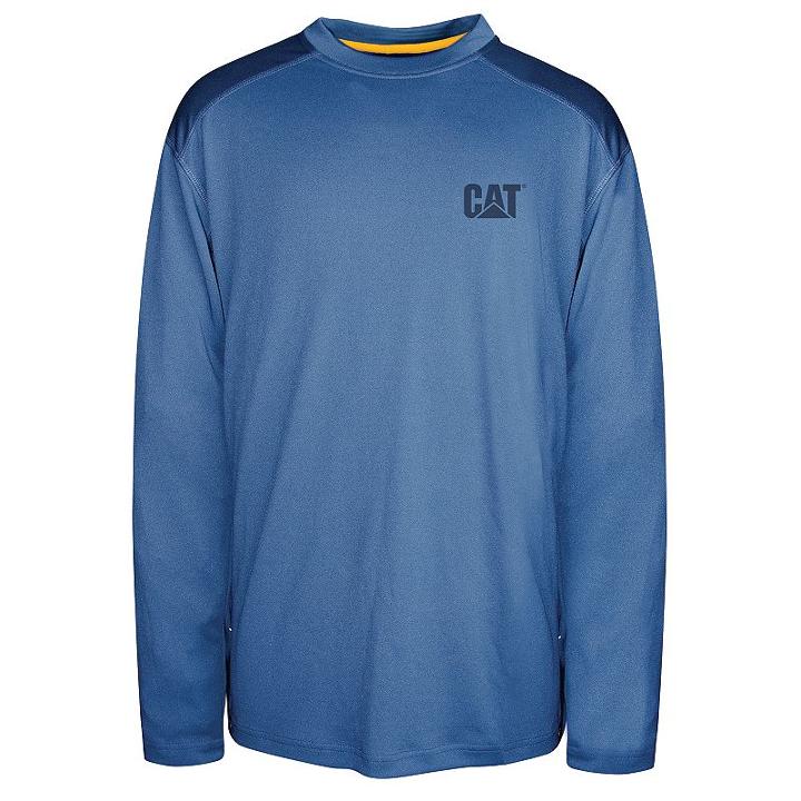 Men's Caterpillar Conquest Logo Performance Tee, Size: Xxl, Dark Blue