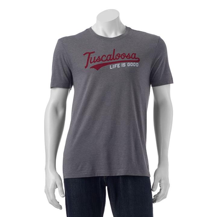 Men's Life Is Good Tuscaloosa Tee, Size: Xxl, Med Grey