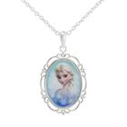 Disney's Frozen Silver Tone Elsa Pendant Necklace, Women's, Grey