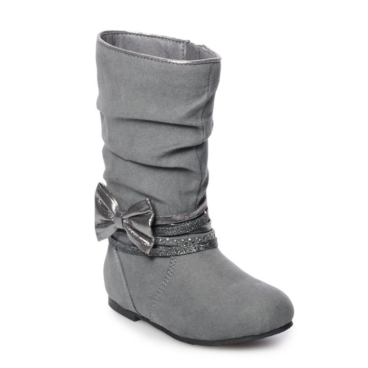 Jumping Beans® Sahara Toddler Girls' Tall Boots, Size: 7 T, Med Grey
