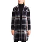 Women's Chaps Plaid Jacquard Sweater Jacket, Size: Large, Blue