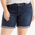 Plus Size Levi's&reg; Cuffed Jean Shorts, Women's, Size: 16 W, Dark Blue