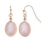 Lc Lauren Conrad Pink Faceted Oval Drop Earrings, Women's