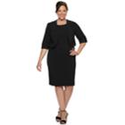 Plus Size Maya Brooke Lace Trim Dress & Jacket Set, Women's, Size: 24 W, Black