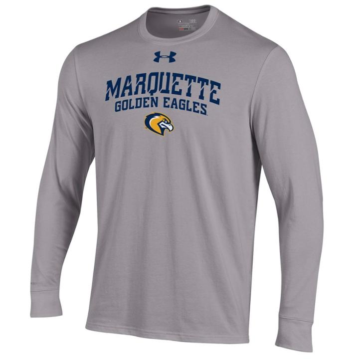 Men's Under Armour Marquette Golden Eagles Long-sleeve Tee, Size: Xxl, Mrq Gray