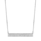 1/3 Carat T.w. Diamond Sterling Silver Bar Necklace, Women's, Size: 18, White