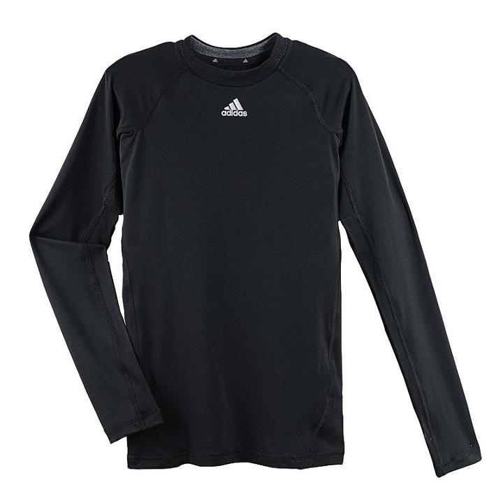 Boys 8-20 Adidas Tight-fit Performance Tee, Boy's, Size: S(8), Black