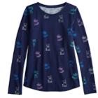 Girls 7-16 & Plus Size So&reg; Long Sleeve Core Tee, Size: 12 1/2, Dark Blue