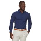Men's Haggar Classic-fit Tuckless Button-down Shirt, Size: Xl, Twilight Blue