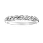Simply Vera Vera Wang 14k White Gold 1/7-ct. T.w. Diamond Twist Wedding Ring, Women's, Size: 7