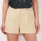 Women's Lc Lauren Conrad Striped Shortie Shorts, Size: Xl, Med Beige