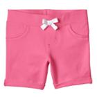 Girls 4-10 Jumping Beans&reg; Rolled Cuffs Solid Jegging Shorts, Girl's, Size: 7, Med Pink