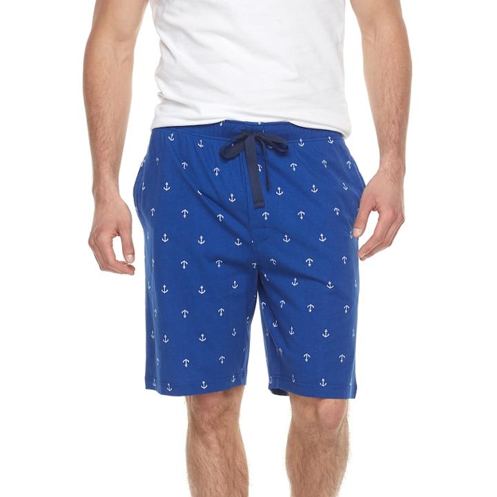 Big & Tall Chaps Knit Sleep Shorts, Men's, Size: Xl Tall, Med Blue