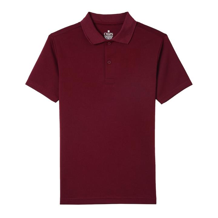 Boys 4-20 Chaps Performance Polo, Size: 10-12, Dark Red