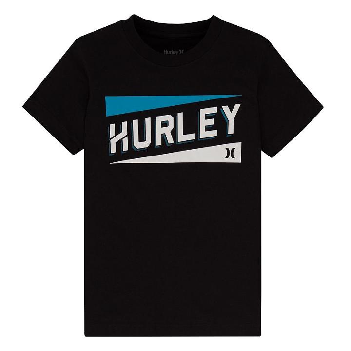 Boys 4-7 Hurley Stadium Lines Black Graphic Tee, Boy's, Size: 7