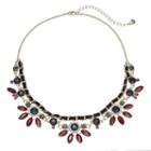Lc Lauren Conrad Flower Cord Statement Necklace, Women's, Red