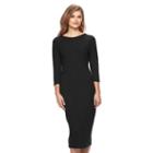 Women's Apt. 9&reg; Ribbed Midi Dress, Size: Xs, Black
