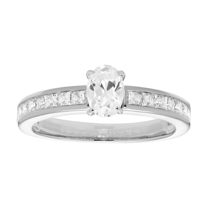 14k Gold Oval Cut 1 Carat T.w. Igl Certified Diamond Engagement Ring, Women's, Size: 7, White