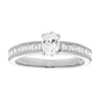 14k Gold Oval Cut 1 Carat T.w. Igl Certified Diamond Engagement Ring, Women's, Size: 7, White
