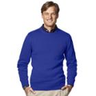 Men's Chaps Classic-fit Solid Crewneck Sweater, Size: Medium, Blue
