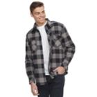 Men's Dickies Plaid Flannel Shirt, Size: Large, Grey