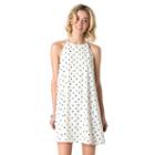 Women's Indication By Eci Polka-dot Shift Dress, Size: Large, Natural