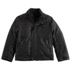 Boys 4-7 Urban Republic Faux Leather Moto Midweight Jacket, Size: 4, Black