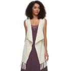 Women's Sonoma Goods For Life&trade; Cable-knit Fringe Vest, Size: Large, White Oth