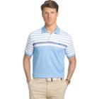 Men's Izod Advantage Classic-fit Colorblock & Engineer-striped Performance Polo, Size: Large, Brt Blue