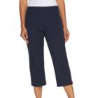 Women's Dana Buchman Twill Capri Pants, Size: Medium, Blue