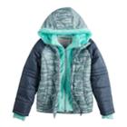 Girls 4-16 Free Country Space-dyed Heavyweight Puffer Jacket, Size: 14, Brt Blue