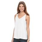 Women's Apt. 9&reg; Slit Camisole, Size: Xs, White