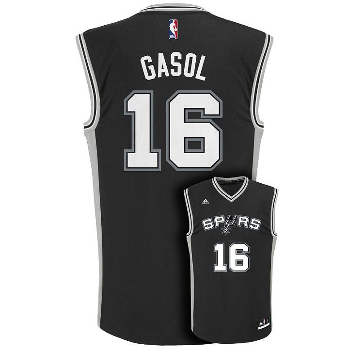 Men's Adidas San Antonio Spurs Pau Gasol Nba Replica Jersey, Size: Xl, Black