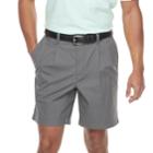 Men's Croft & Barrow&reg; Classic-fit Easy-care Flex-waist Stretch Pleated Shorts, Size: 36, Grey