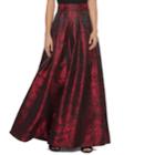 Women's Jessica Howard Pleated Metallic Ball Gown Skirt, Size: 12, Med Red