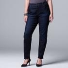Plus Size Simply Vera Vera Wang Skinny Jeans, Women's, Size: 18w Short, Med Blue