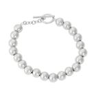 Sterling Silver Bead Toggle Bracelet, Women's, Size: 7.25